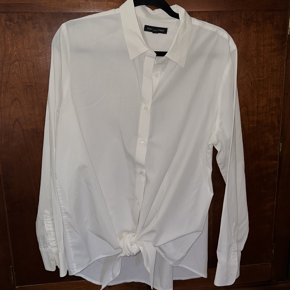 Banana Republic cotton button down white shirt